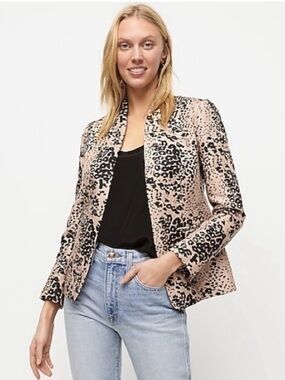 J. Crew going out blazer Leopard-Print Open Blazer